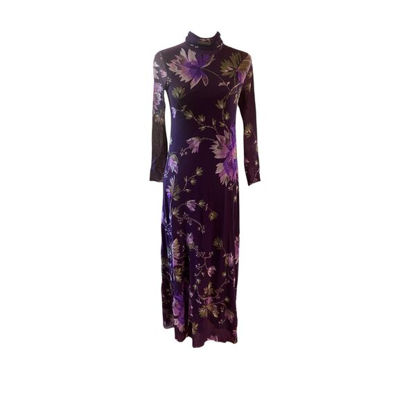 Fuzzi Plum Floral Sheath Dress in size 10 MSRP: $595 - Picture 5 of 9